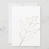 Invitation Fête des mariées Feuille de chêne d'automne (Dos)