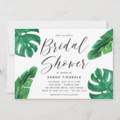 Invitation Fête des mariées Feuille de la Monstera d'été trop (Devant)