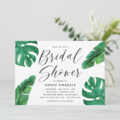 Invitation Fête des mariées Feuille de la Monstera d'été trop (Debout devant)