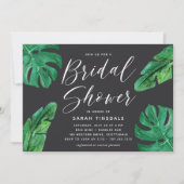 Invitation Fête des mariées Feuille de la Monstera d'été trop (Devant)