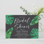 Invitation Fête des mariées Feuille de la Monstera d'été trop (Debout devant)