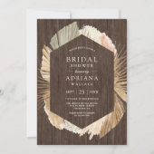 Invitation Fête des mariées Feuille de palmiers séchés de Pam (Devant)