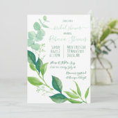 Invitation Fête des mariées Feuille Eucalyptus aquarelle (Debout devant)