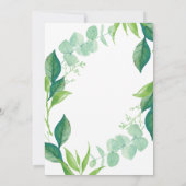 Invitation Fête des mariées Feuille Eucalyptus aquarelle (Dos)