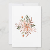 Invitation Fête des mariées Feuille fleurie colorée (Dos)