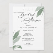 Invitation Fête des mariées Feuille végétale (Devant)