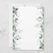 Invitation Fête des mariées Feuille végétale Eucalyptus (Dos)