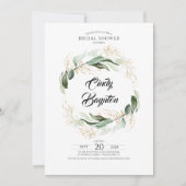 Invitation Fête des mariées Feuille verdoyante de feuillage e (Devant)