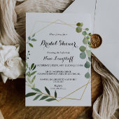 Invitation Fête des mariées Feuille verte tropicale