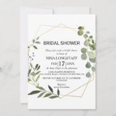 Invitation Fête des mariées Feuille verte tropicale (Devant)