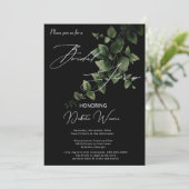 Invitation Fête des mariées Feuille Wild Garden (Debout devant)