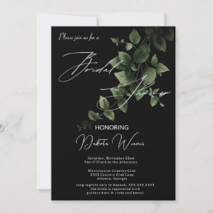 Invitation Fête des mariées Feuille Wild Garden
