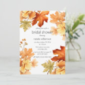Invitation Fête des mariées Feuilles d'automne (Debout devant)
