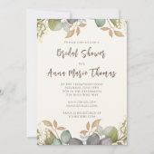 Invitation Fête des mariées Feuilles d'automne Mariage Foliag (Devant)