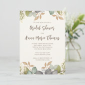 Invitation Fête des mariées Feuilles d'automne Mariage Foliag (Debout devant)