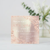 Invitation Fête des mariées Feuilles de colère Parties scinti (Debout devant)