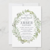 Invitation Fête des mariées feuillu de feuillage de verdure (Devant)