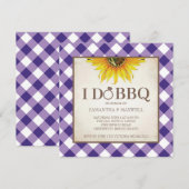 Invitation Fête des mariées Fiançailles Purple I Do BBQ (Devant / Derrière)