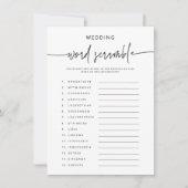 Invitation Fête des mariées Fiche d'activité Jeu de course de (Devant)