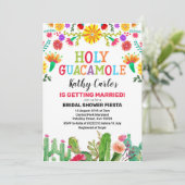 Invitation Fête des mariées Fiesta de Saint-Guacamole Cactus (Debout devant)