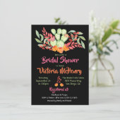 Invitation Fête des mariées Fiesta mexicaine Aquarelle Cactus (Debout devant)