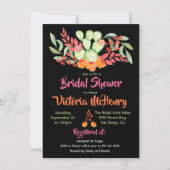 Invitation Fête des mariées Fiesta mexicaine Aquarelle Cactus (Devant)