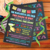 Invitation Fête des mariées Fiesta mexicaine Chalkboard