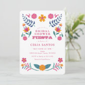 Invitation Fête des mariées Fiesta mexicaine jaune rose (Debout devant)