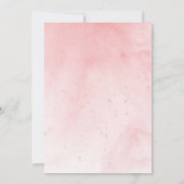 Invitation Fête des mariées fille aquarelle Rose Floral (Dos)