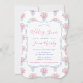 Invitation Fête des mariées Fille Rose Floral Chintz (Devant)