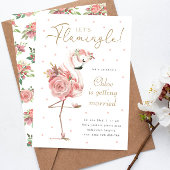 Invitation Fête des mariées Flamant rose, Flamant rose rose f