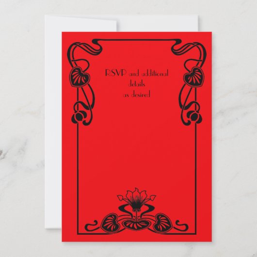 Invitation Fête des mariées Flapper Art Déco Gatsby des année (Dos)