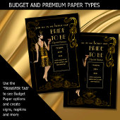 Invitation Fête des mariées Flapper Art Déco Gatsby des année