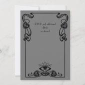 Invitation Fête des mariées Flapper Art Déco Gatsby des année (Dos)