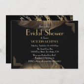 Invitation Fête des mariées Flapper Great Gatsby Harlem Night (Devant / Derrière)