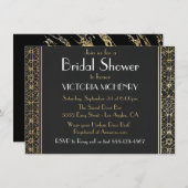 Invitation Fête des mariées Flapper Great Gatsby Harlem Night (Devant / Derrière)