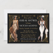 Invitation Fête des mariées Flapper Great Gatsby Harlem Night (Devant)