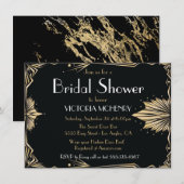 Invitation Fête des mariées Flapper Great Gatsby Harlem Night (Devant / Derrière)