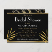 Invitation Fête des mariées Flapper Great Gatsby Harlem Night (Devant / Derrière)