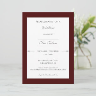 Invitation Fête des mariées Flèches minimalistes Rouge