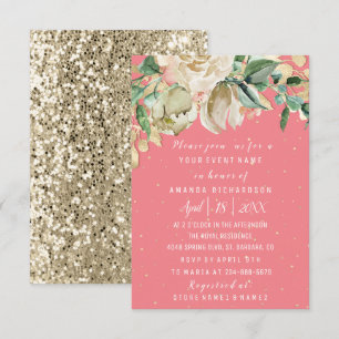 Invitation Fête des mariées Fleur Brunch Mint Aquarelle