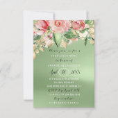 Invitation Fête des mariées Fleur Brunch Verdure Monnaie d'or (Devant)