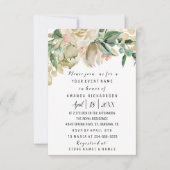 Invitation Fête des mariées Fleur Brunch Vert Parties scintil (Devant)