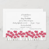 Invitation Fête des mariées Fleur fraîche (Devant / Derrière)