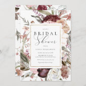 Invitation Fête des mariées fleur sauvage (Devant / Derrière)