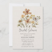 Invitation Fête des mariées fleur sauvage (Devant)