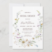 Invitation Fête des mariées fleur sauvage (Devant)