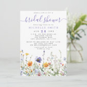 Invitation Fête des mariées fleur sauvage (Debout devant)
