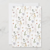 Invitation Fête des mariées fleur sauvage (Dos)