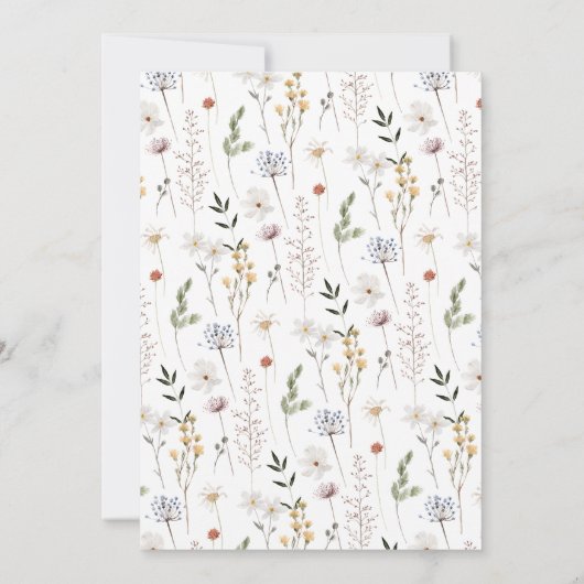 Invitation Fête des mariées fleur sauvage (Dos)